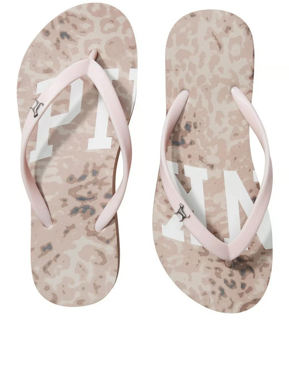 PINK Victoria's Secret Leo Haze Animal Print Pink Platform Flip Flops Size 8 NWT
